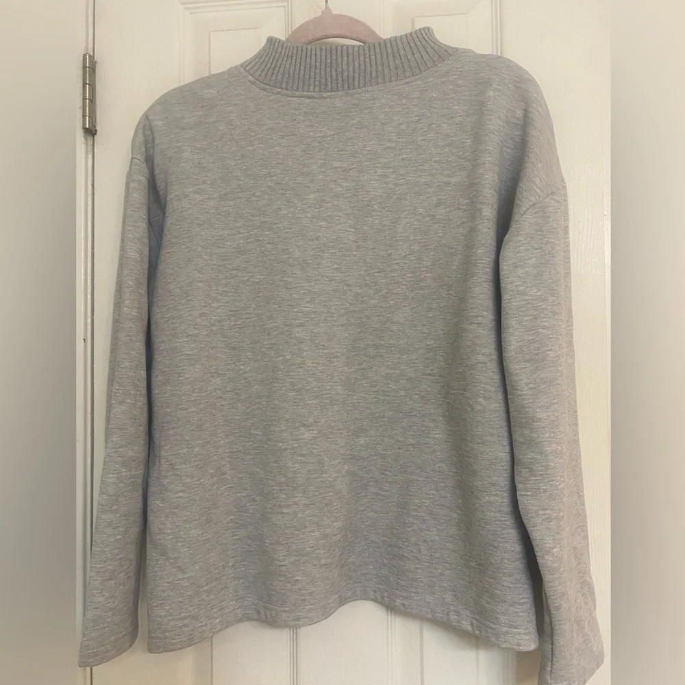 Splendid Half-Zip Grey Sweater Pullover Size Large - Picture 5 of 5